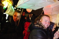 Volunteer Sarah and young participant Ella on parade.jpg